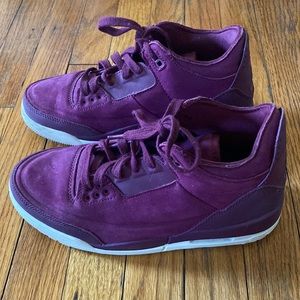 Plum Suede Air Jordans 6.5 Women’s